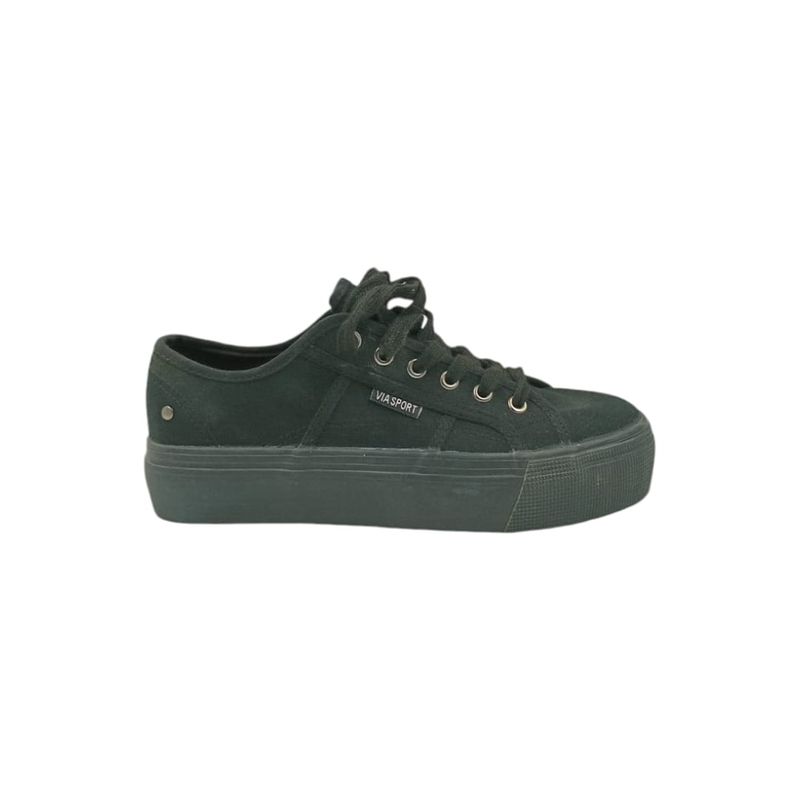 HERIEL - Zapatilla Negra Plataforma