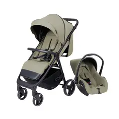 CARESTINO - Coche Kiev V2 Verde Oliva con porta bebé