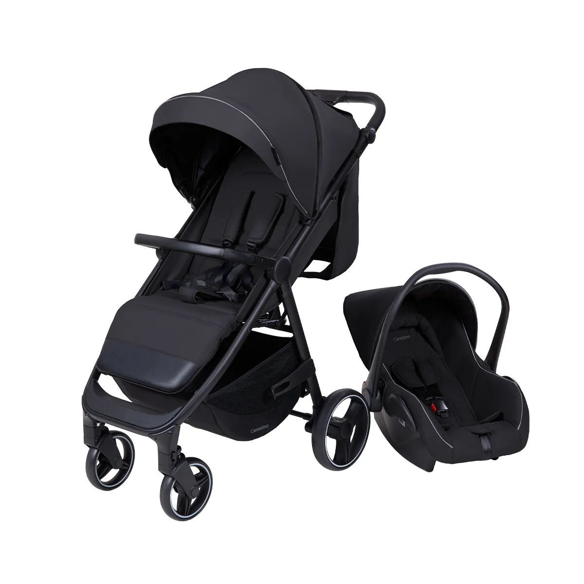 CARESTINO - Coche Carestino Kiev V2 Negro con Porta Bebé