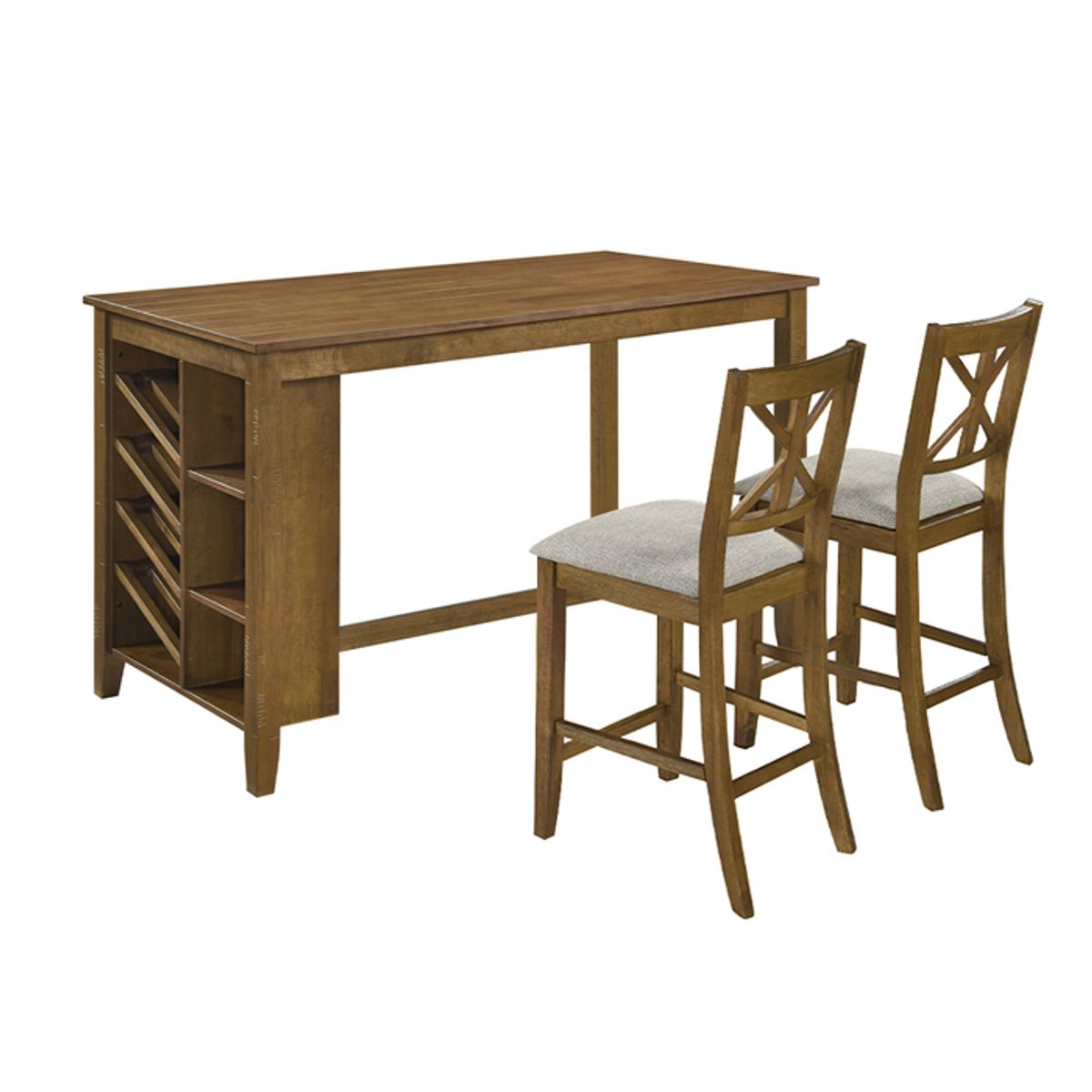 MSA MUEBLES SANTA ANA - Juego Isla 2 Taburetes Mortimer