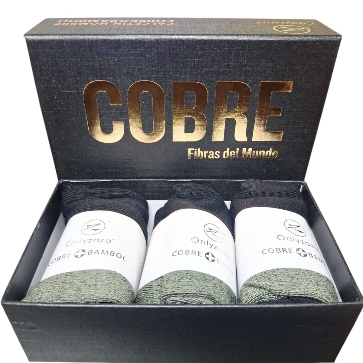GARSIL - X6 Calcetines Hombre Largo Americano Bambu + Cobre - Pack Regalo_.