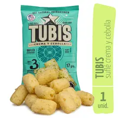 FUERZA NATURAL - Tubis 17g Crema y Cebolla Snack Saludable