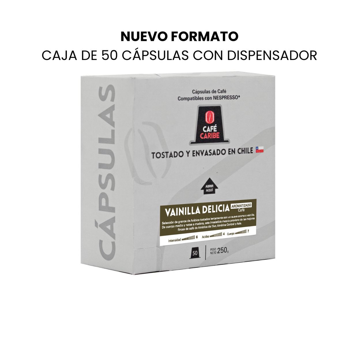 CAFE CARIBE - Café Vainilla Delicia 100 Cápsulas Nespresso Compatibles