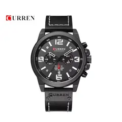 CURREN - Reloj 8314 Hombre Elegante Pulsera Cuero Cuarzo Cronógrafo