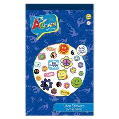ART AND CRAFT - Block Stickers Adhesivos Caritas Felices 6pag Art&Craft