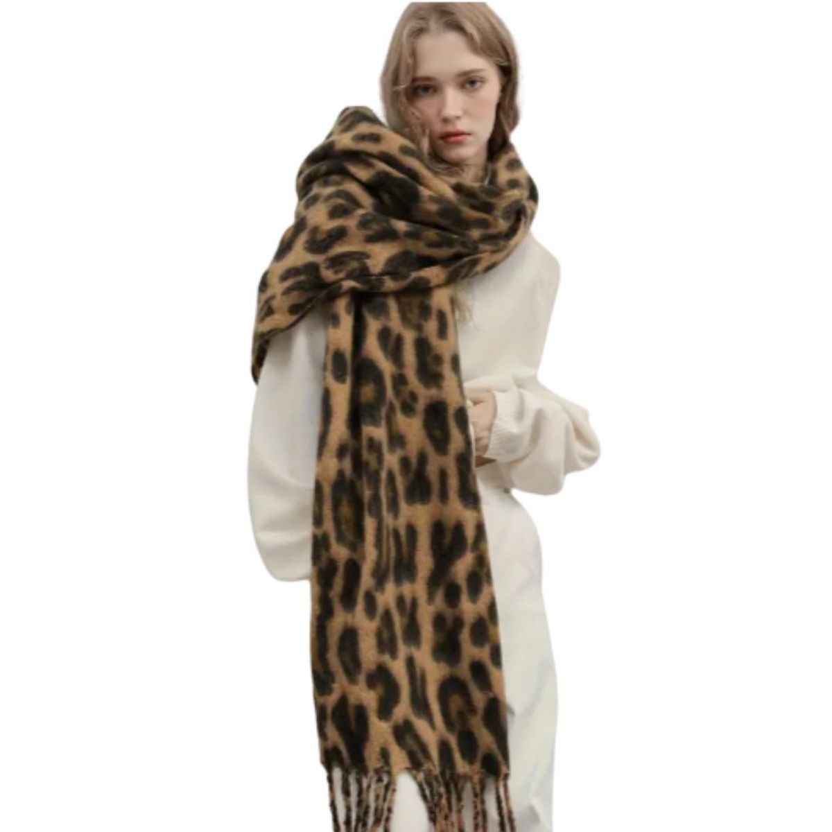 EKOL TACTICA MILITAR - Maxi bufanda animal print de lana tipo alpaca actual