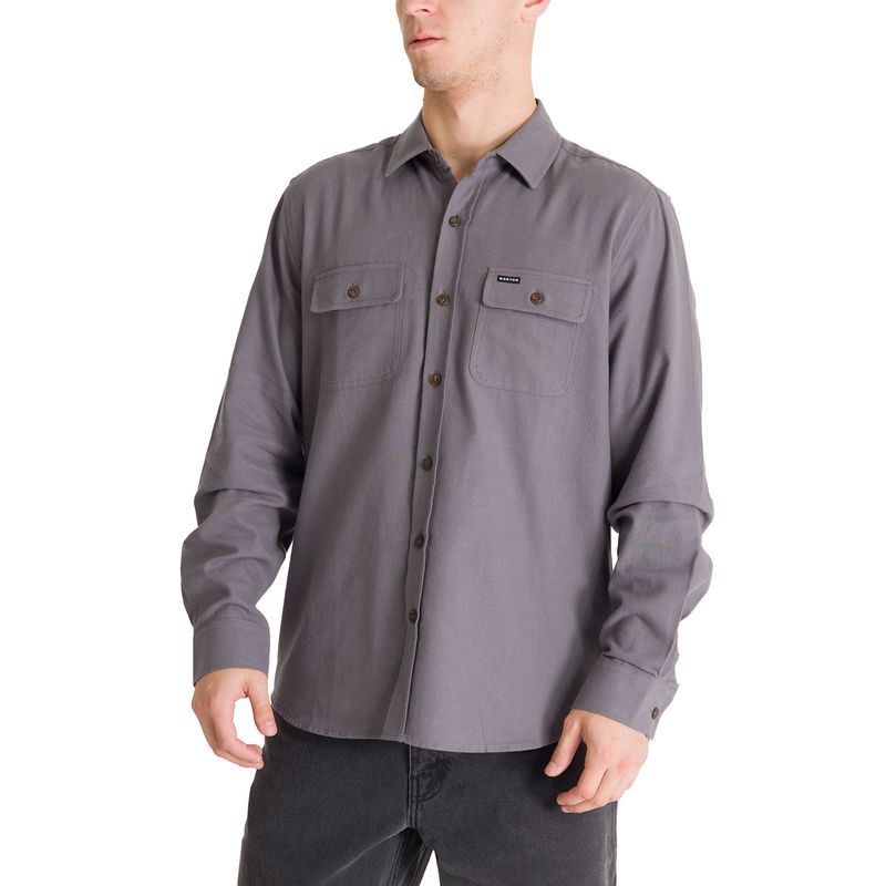 BURTON - Camisa Manga Larga Hombre Flannel Gris BURTON_.