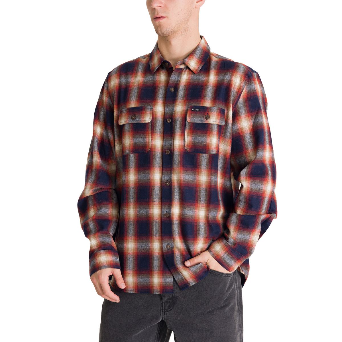 BURTON - Camisa Manga Larga Hombre Flannel Azul BURTON