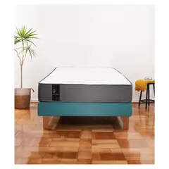 LATAM HOME - Cama Europea Zen Best 1.5 Plaza Tela Velvet Turquesa