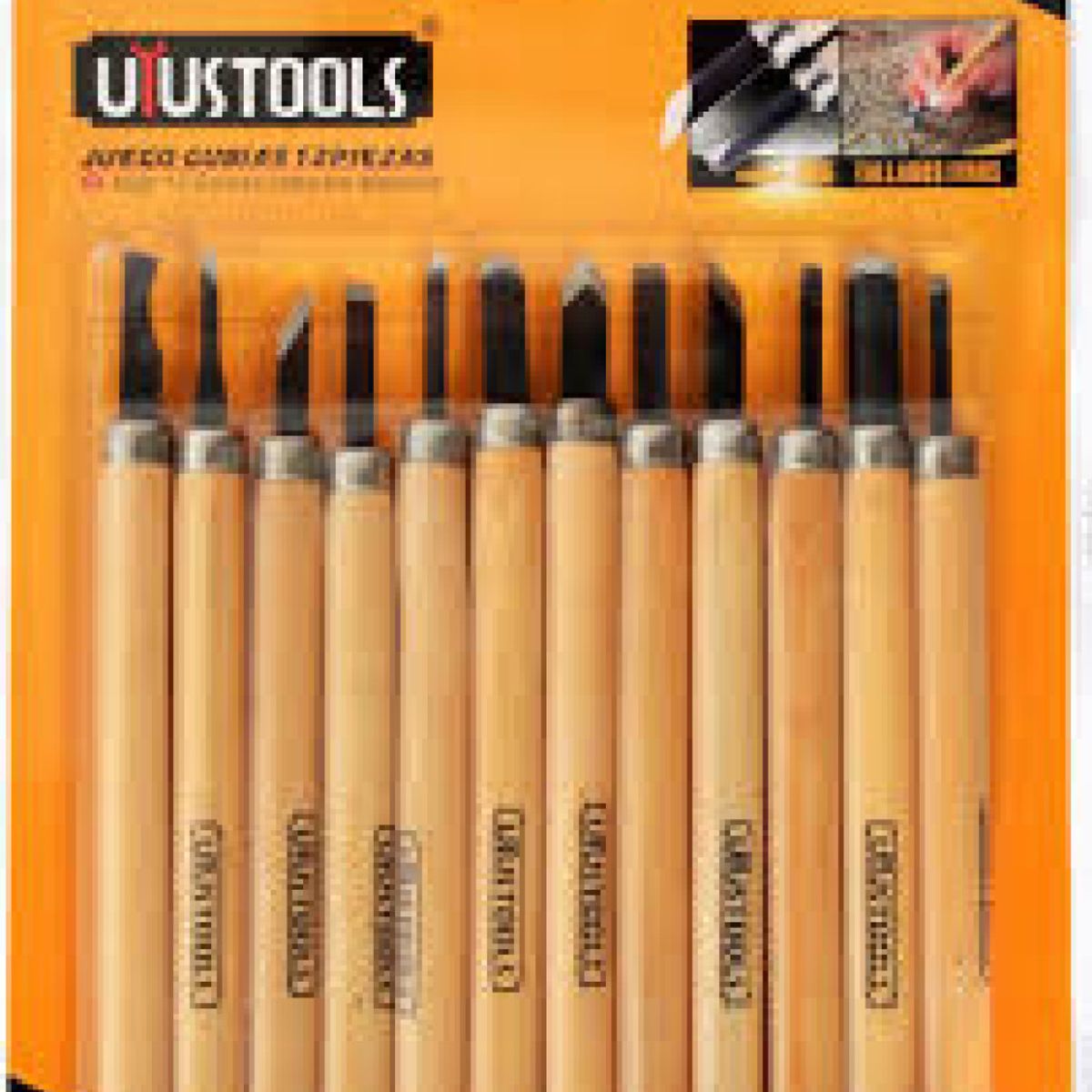 GENERICO - JGO GUBIAS 12 PZAS MMADERA UYUSTOOLS