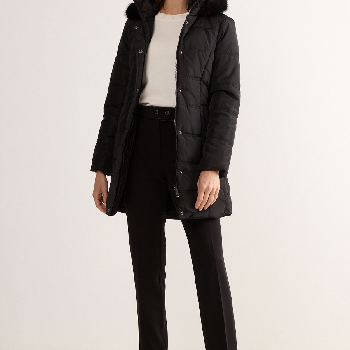 MA GRIFFE - Parka Negro Mujer Magriffe