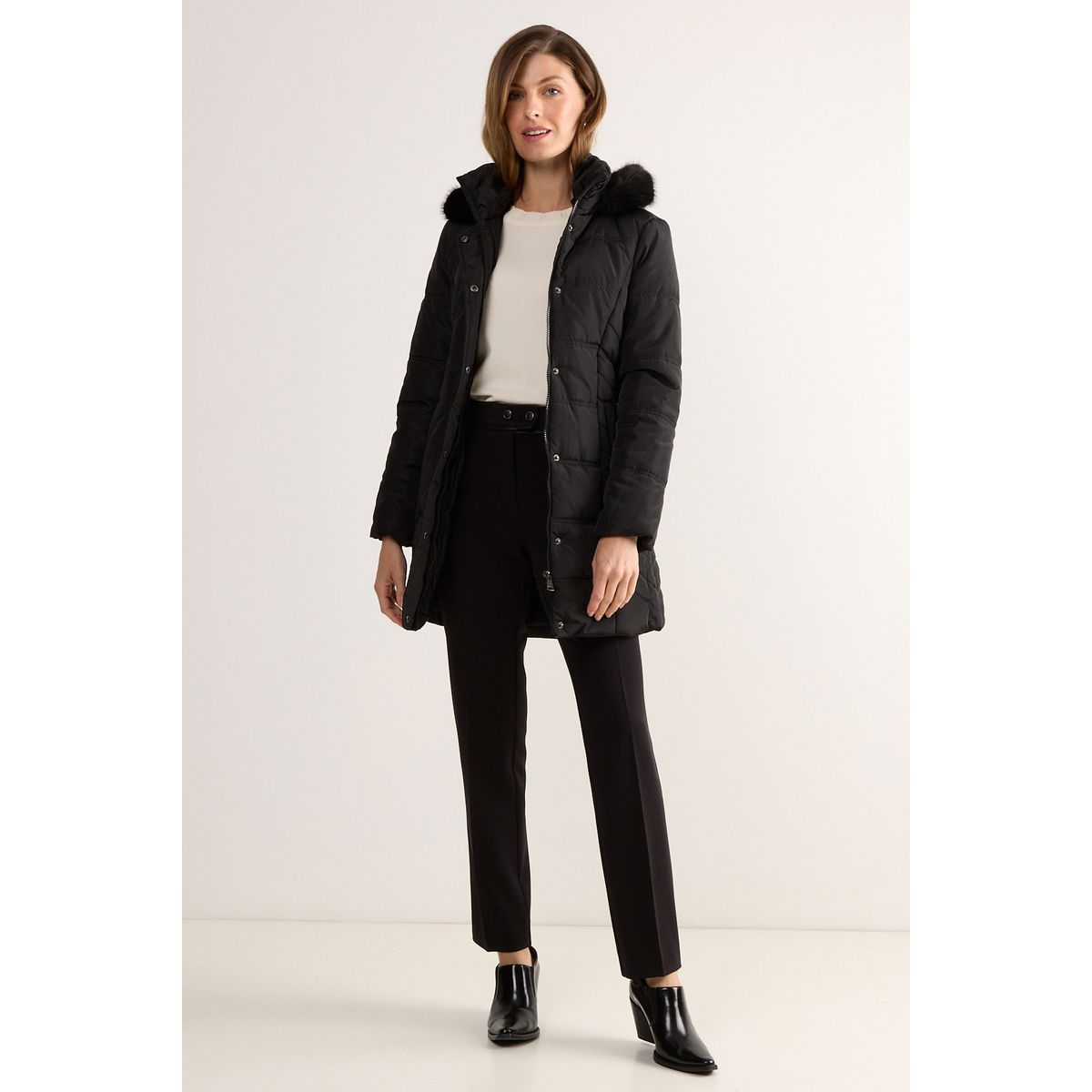 MA GRIFFE - Parka Negro Mujer Magriffe