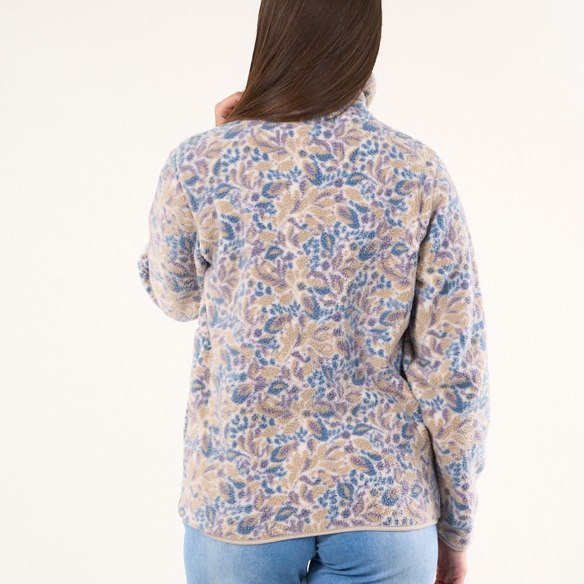 POLEMIC - Poleron polar full print look sherpa Beige mujer Polemic