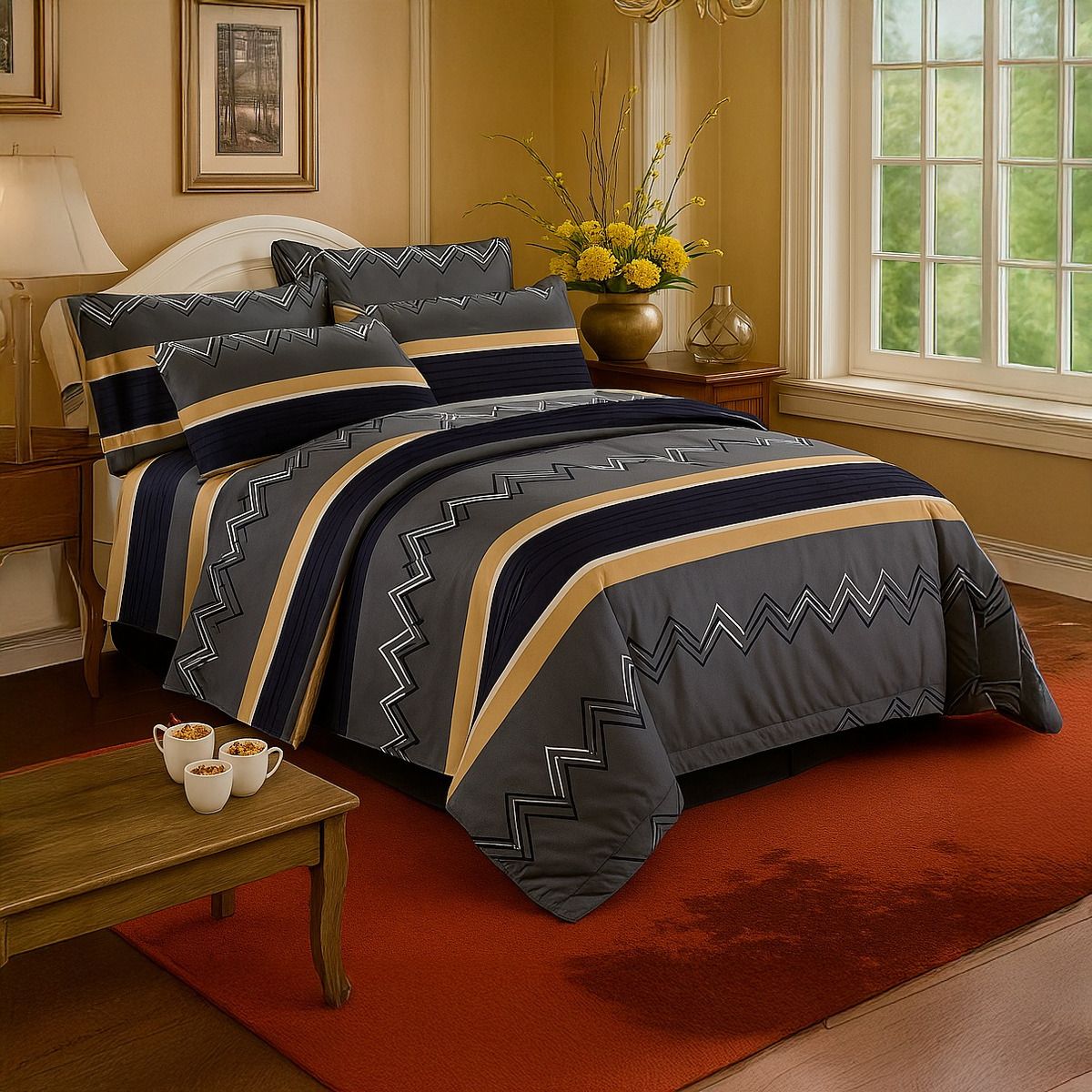 ALTERNATIVE - Juego de Sábanas 2 Plazas - 800 Hilos Clásico Americano.