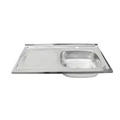 STRETTO - Lavaplatos Sobreponer Inox 80x50 Izquierdo con Desagüe