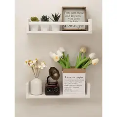GENERICO - Repisas Flotantes De Madera Multifuncional Set De 4 Práctico