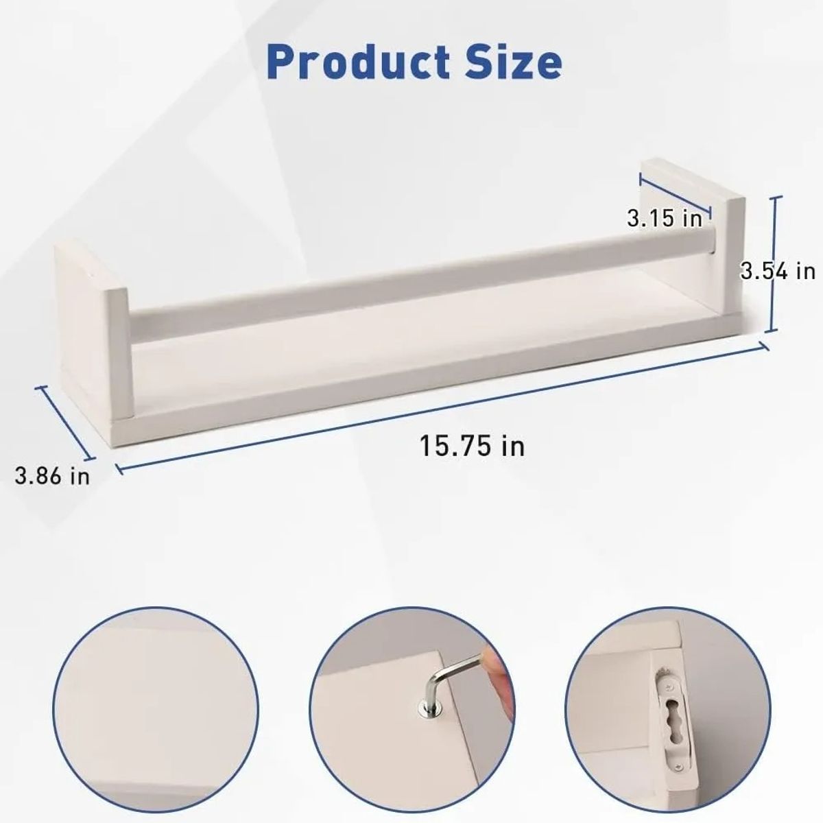 GENERICO - Repisas Flotantes De Madera Multifuncional Set De 4 Práctico