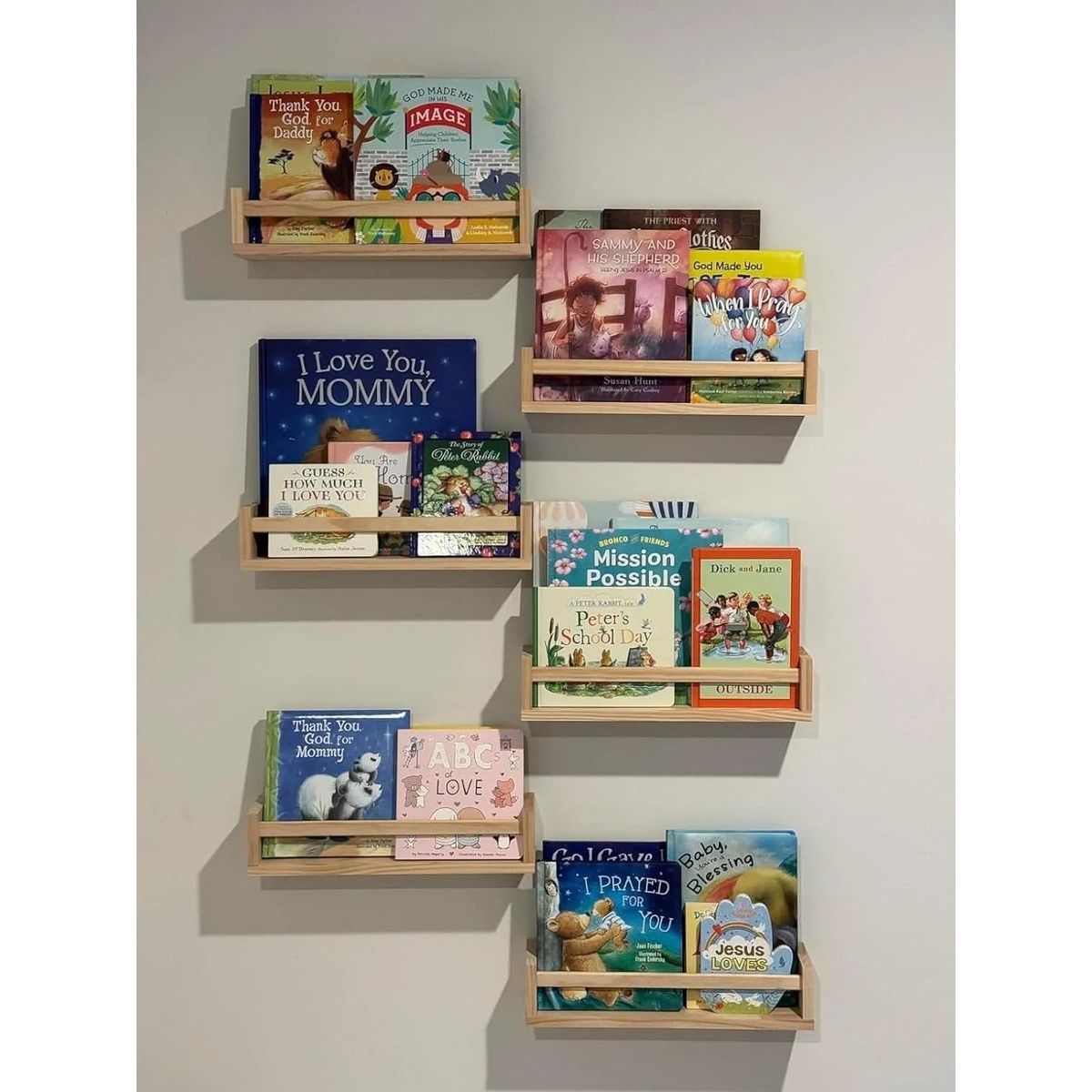 GENERICO - Repisas Flotantes De Madera Multifuncional Set De 4 Práctico