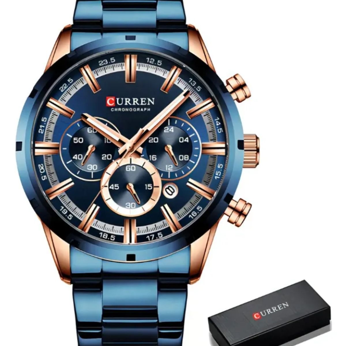 CURREN - Reloj Hombre Curren 8355 Elegante Cuarzo Pulsera Metal Lujo