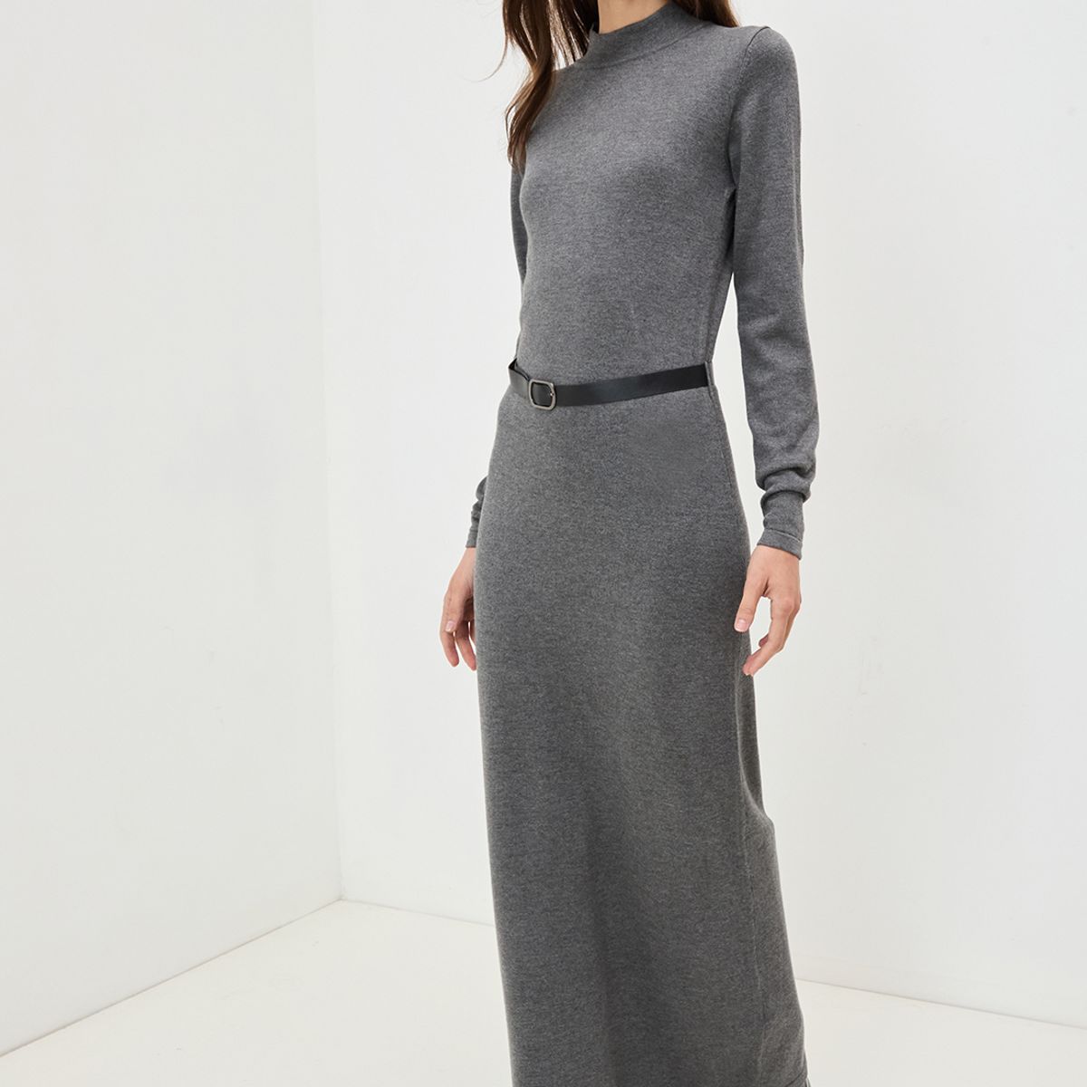 IO - Vestido Largo Gris Marengo Mujer Io