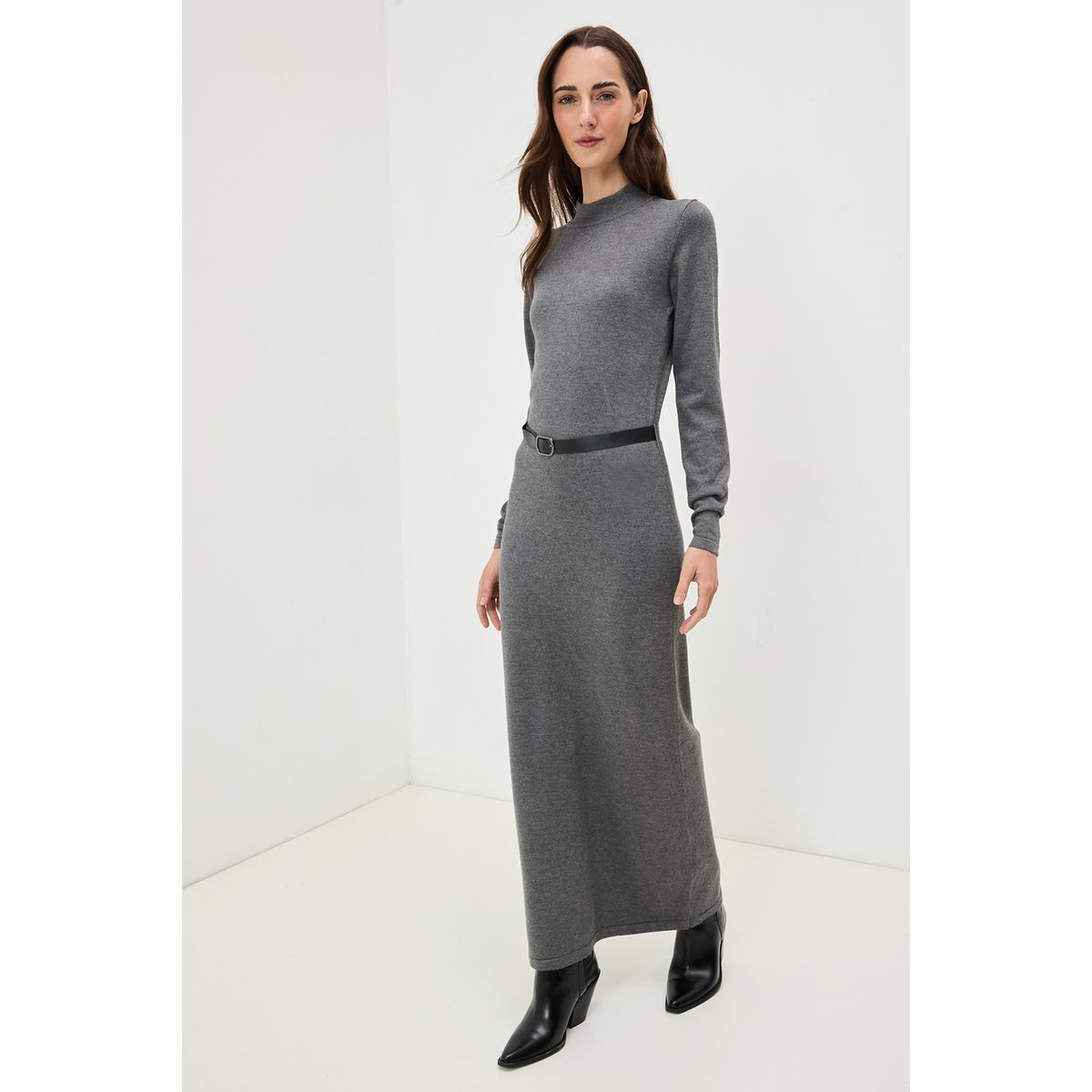 IO - Vestido Largo Gris Marengo Mujer Io