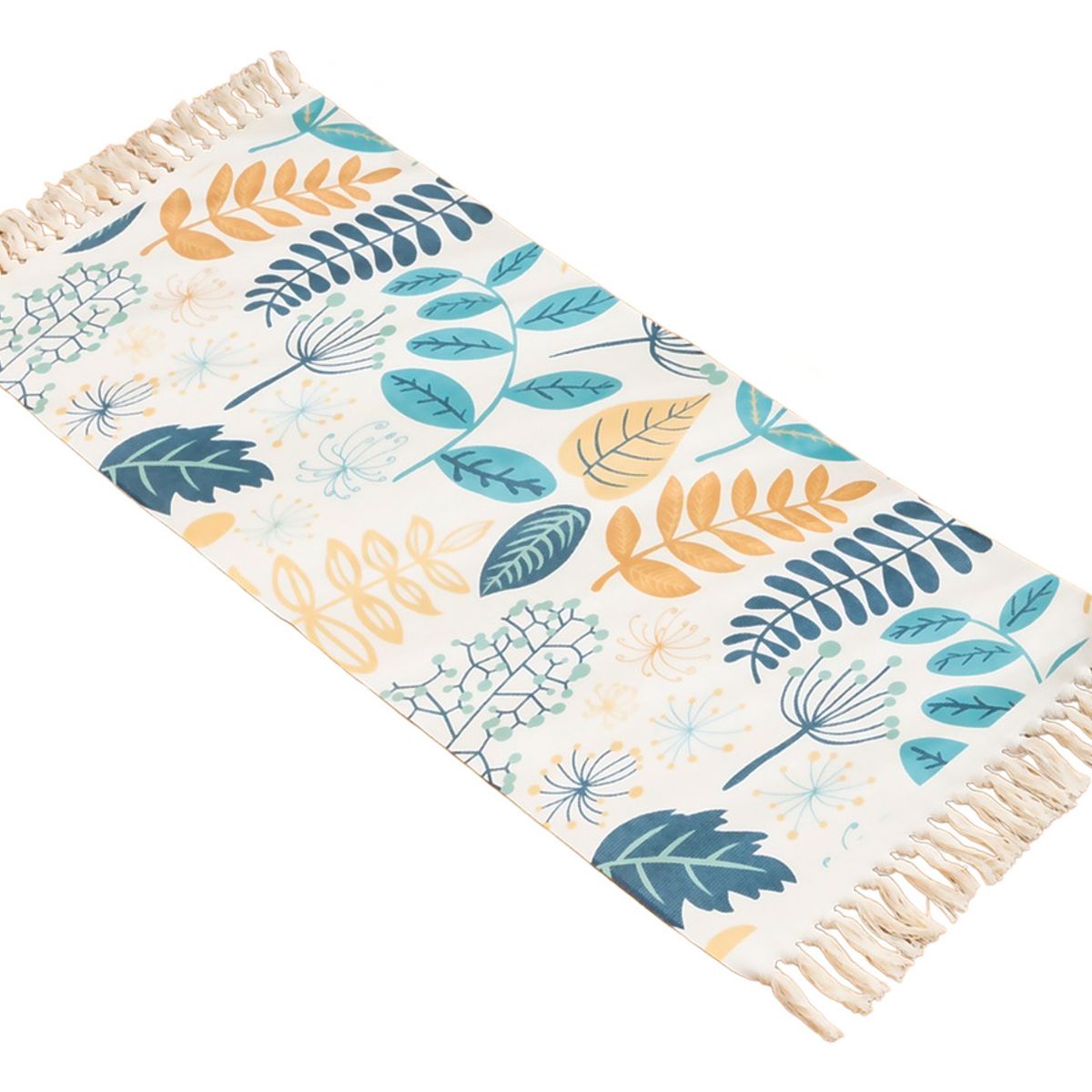 ALTERNATIVE - Bajada De Cama 60x130cm De Lino Grueso Con Diseño Floral 745