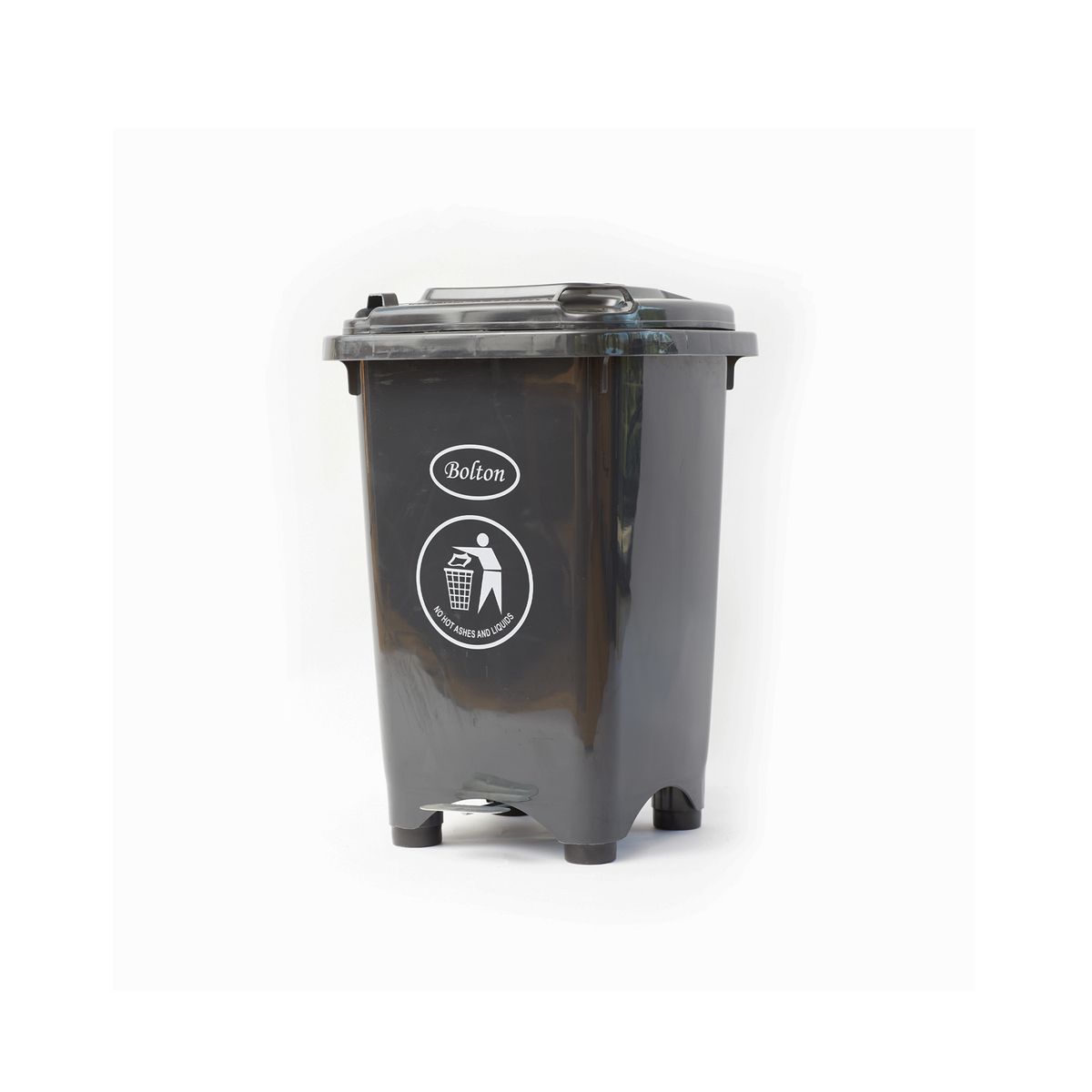 BOLTON - Contenedor Bolton de 50 Litros con Pedal Metálico - Gris