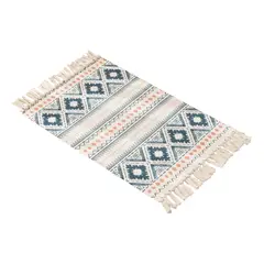 ALTERNATIVE - Bajada De Cama 60x90cm Lino Con Diseño Étnico Colorido 739