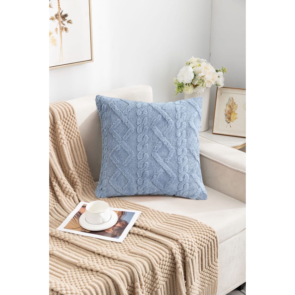 GENERICO - Fundas de cojin Pacjk 2 unidades trenzas