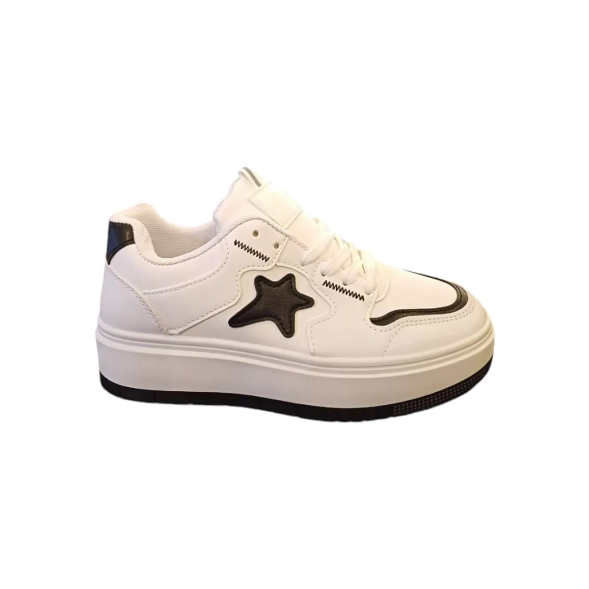 HERIEL - Zapatilla Blanca Plataforma Mujer