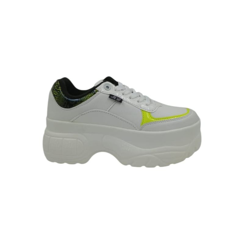 HERIEL - Zapatilla Blanca Plataforma Mujer