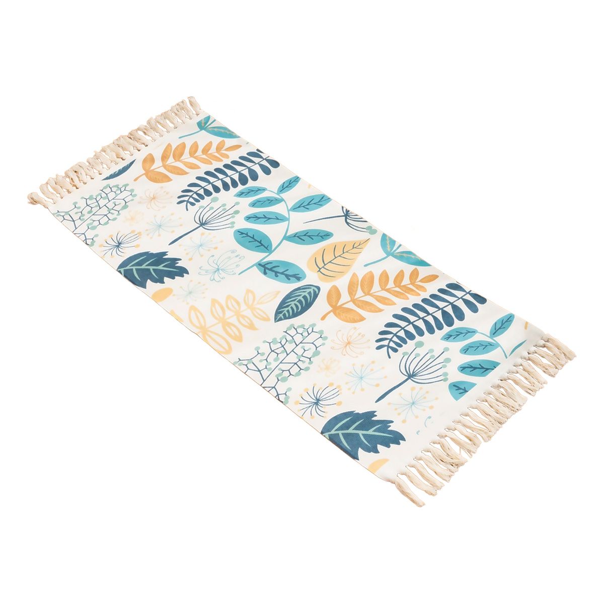 ALTERNATIVE - Bajada De Cama 60x130cm De Lino Grueso Con Diseño Floral 745