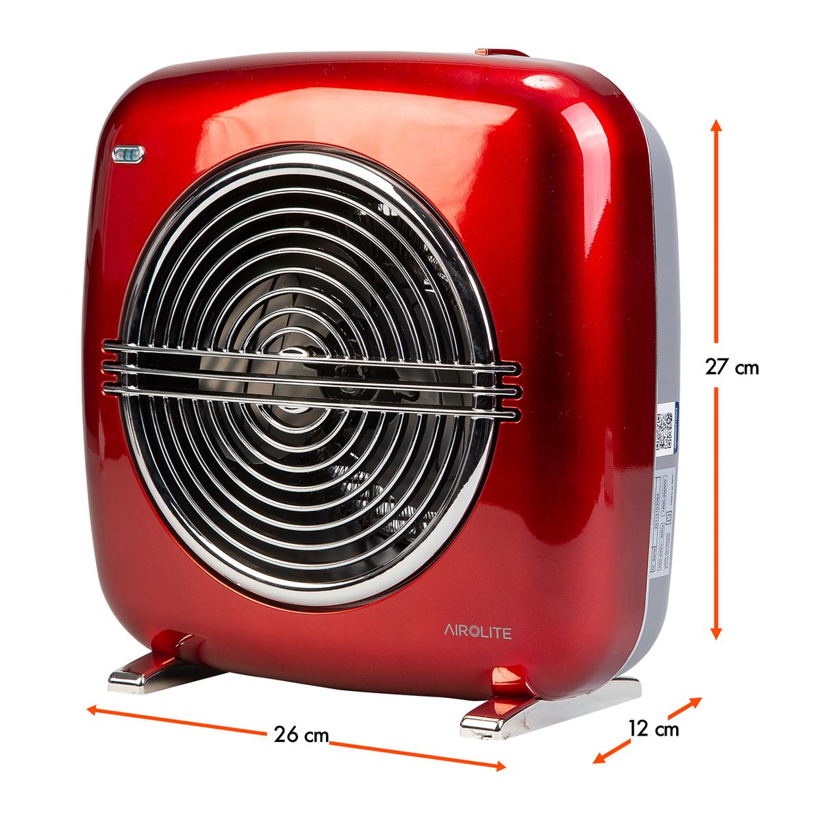 AIROLITE - PACK X2 TERMOVENTILADOR VINTAGE HT RETRO 2000R ROJO + BLANCO