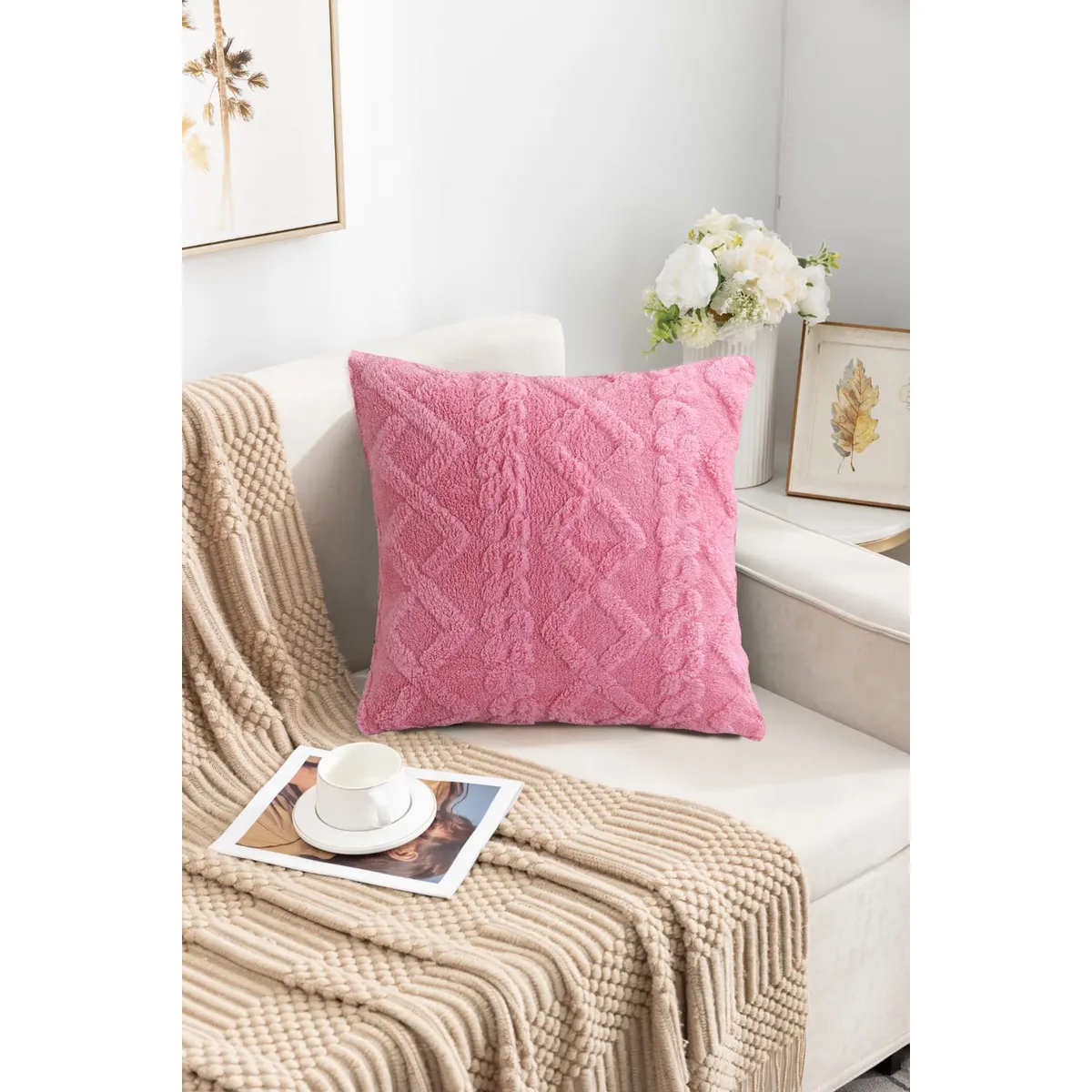 GENERICO - Fundas de cojin Pacjk 2 unidades trenzas