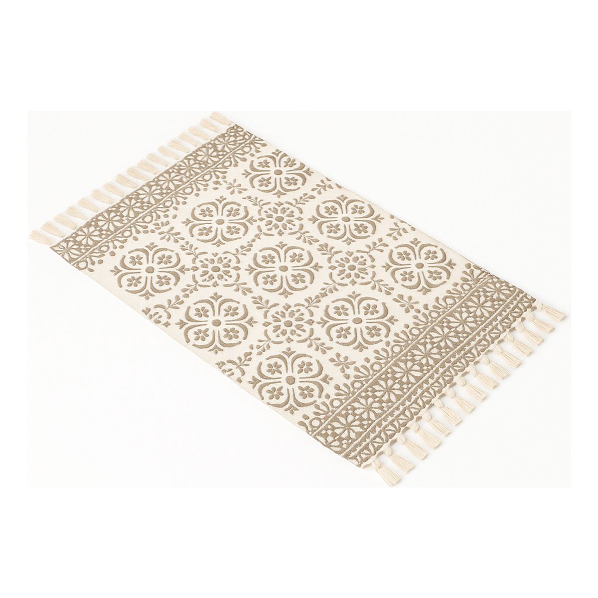 ALTERNATIVE - Bajada De Cama 60x90cm De Lino Grueso Con Diseño Clásico 736