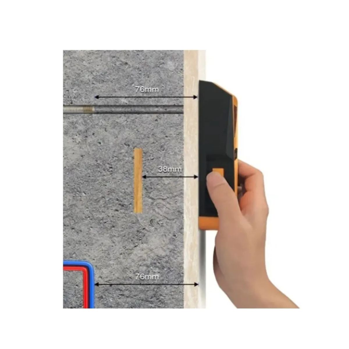 GENERICO - Detector De Pared, Metal, Madera, Tubos, Cables, Energía, 3 En 1