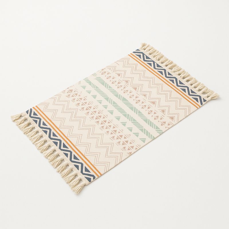 ALTERNATIVE - Bajada De Cama 60x90cm De Lino Diseño Elegante Étnico 733
