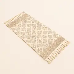ALTERNATIVE - Bajada De Cama 60x130 Cm De Lino Con Diseño Clásico 746