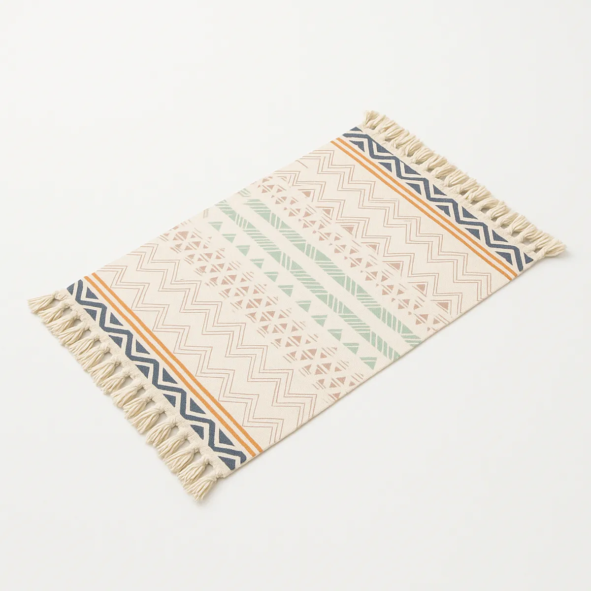 ALTERNATIVE - Bajada De Cama 60x90cm De Lino Diseño Elegante Étnico 733