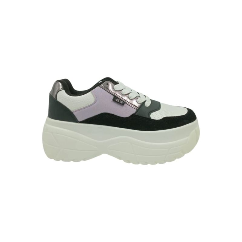 HERIEL - Zapatilla Purpura Plataforma Mujer.