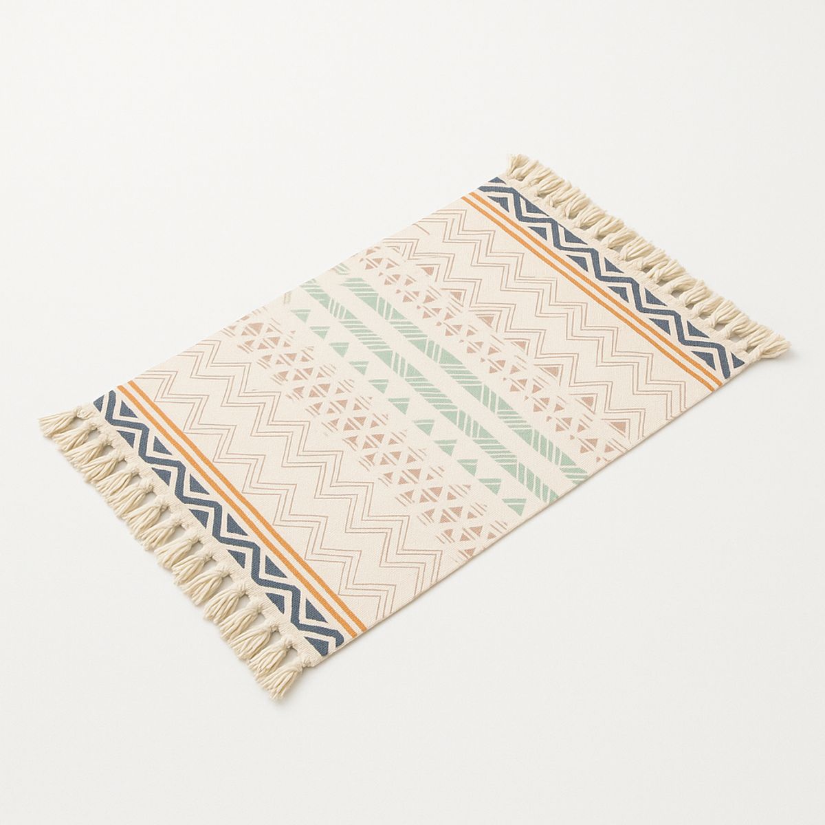 ALTERNATIVE - Bajada De Cama 60x90cm De Lino Diseño Elegante Étnico 733