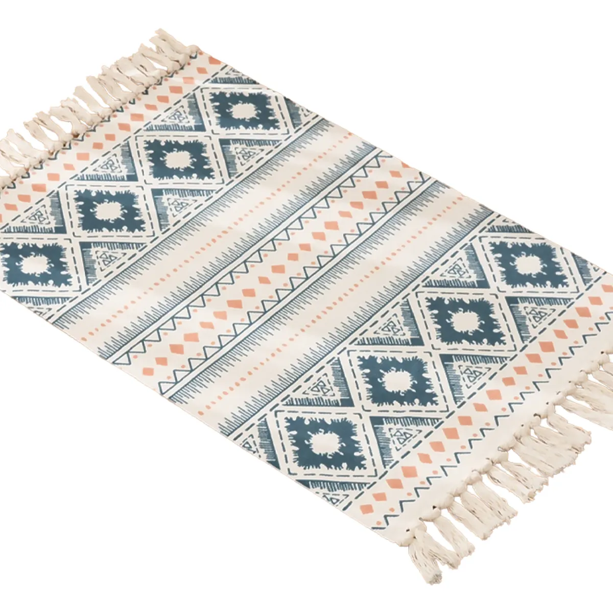 ALTERNATIVE - Bajada De Cama 60x90cm Lino Con Diseño Étnico Colorido 739