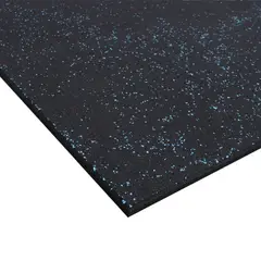 GENERICO - Piso Caucho Gimnasio Alto Trafico 100x100cm X Grosor 25mm - Azul