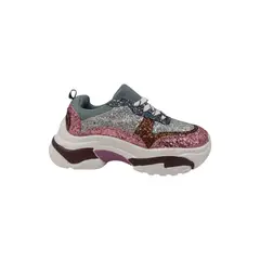 HERIEL - Zapatilla Rosa Glitter Mujer