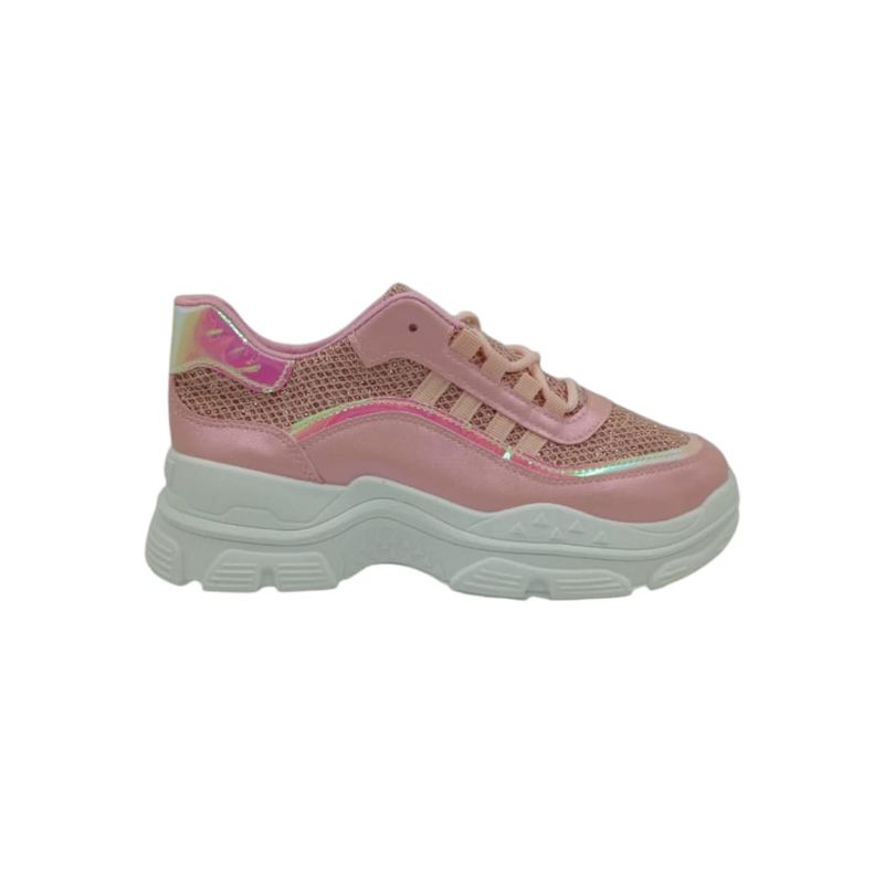 HERIEL - Zapatilla Rosa Plataforma Mujer.
