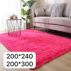 GENERICO - Alfombra tipo shagy peluda con antideslizante