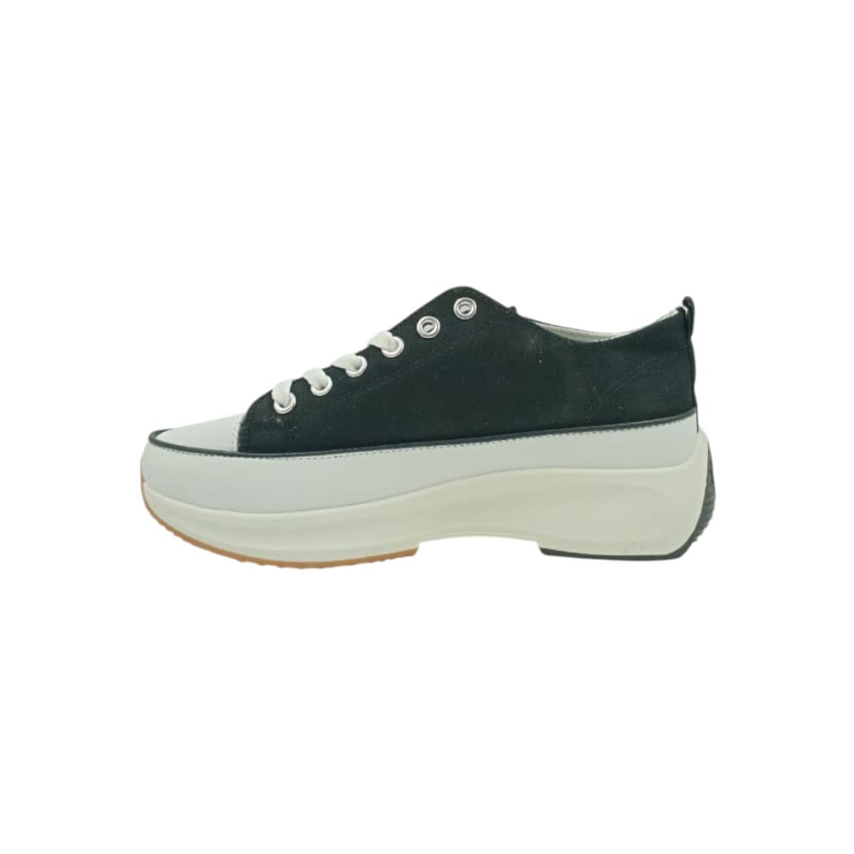 HERIEL - Zapatilla Negra Textil Mujer