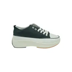 HERIEL - Zapatilla Negra Textil Mujer.