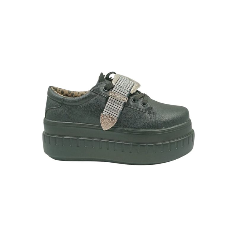 HERIEL - Zapatilla Negra Plataforma Mujer