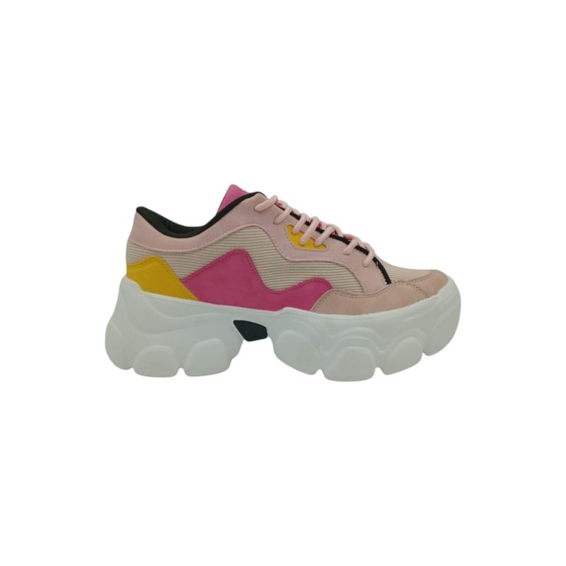 HERIEL - Zapatilla Rosa Plataforma Mujer